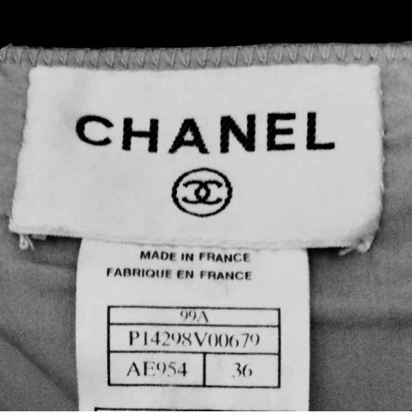 Vintage Chanel 90’s Leather Metallic Silver Runway Dress - Picture 12 of 16